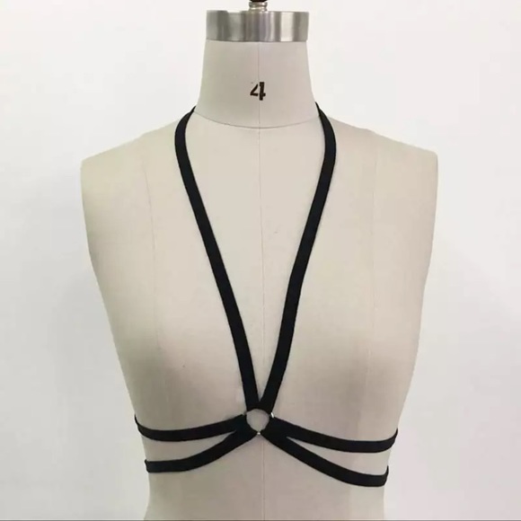 New! Sexy Strappy Cage Harness Bra - Picture 3 of 6